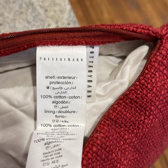 PEACE LOVE JOY The Christmas Shoppe Pottery Barn Collectible Pillow - Picture 4 of 5